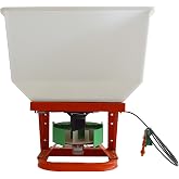 PreAsion ATV/UTV Seed Fertilizer Spreader Broadcast Spreader 265lbs Garden Farmer Tractor Spreader 12V Variable Easy Fix Fertilizer Hopper Dry Material Spreader