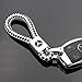 US85 for Mercedes-Benz Logo Emblem Key Chain Key Ring Metal Alloy BV Style Leather Gift Decoration Accessories AMG (Black & White)
