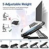 Tendak Laptop Cooling Pad, Laptop Cooler Cooling Pad, Laptop Cooling Bracket, with Two Turbo Fans, 2 USB Ports, 5…