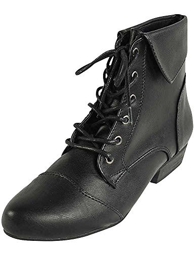 Breckelle's - Ladies Indy-11 Bootie Boot Black 6