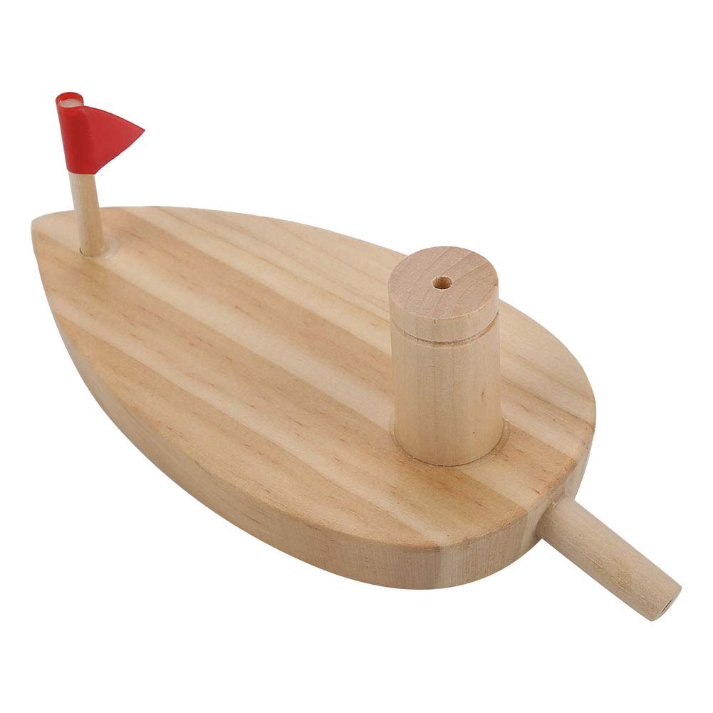VGEBY1 Baby Boat Toys, Balloon Powered Wooden Bathtub Boat Toy Water Game Bathing Entertaining Toy for Children