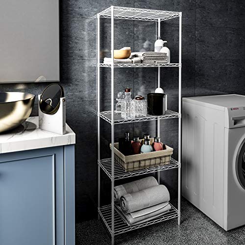 HOMEFORT 5Tier Wire Shelving 5 Shelves Unit Metal Storage Rack Durable Organizer Perfect for