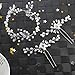 BBTO 6 Pieces Wedding Bridal Hair Pins, Crystal Rhinestone Headband, Wedding Crown Hair Jewelry Hair Accessories for Women and Girls (Silver)