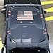 Drizzle Front Eclipse Sunshade Mesh Shade Bikini Top Cover with USA Flag Provides UV Sun Protection Replacement for Jeep Wrangler 4 Door JK or JKU 2007-2017 Soft Top(JK-Flag, 4-Door)