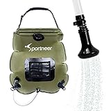 Sportneer Solar Shower Bag, Summer Camping Shower Bags, Portable for Outdoor, 5 Gallon
