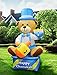 Zion Judaica Inflatable Lawn Hanukkah Bear Indoor Outdoor Decoration with LED Night Glowing Lights - 8' Tall 2017 Version