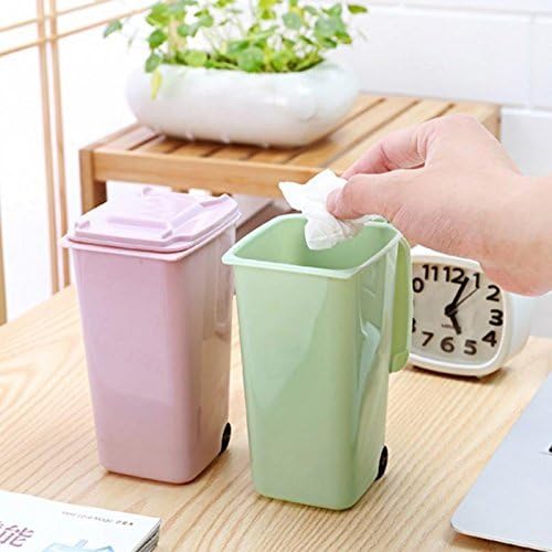 TQWMU® Universal Tabletop Mini dustbin Wheelie dustbin Design to Hold Pen/Pencil/Desk Tidy Features.