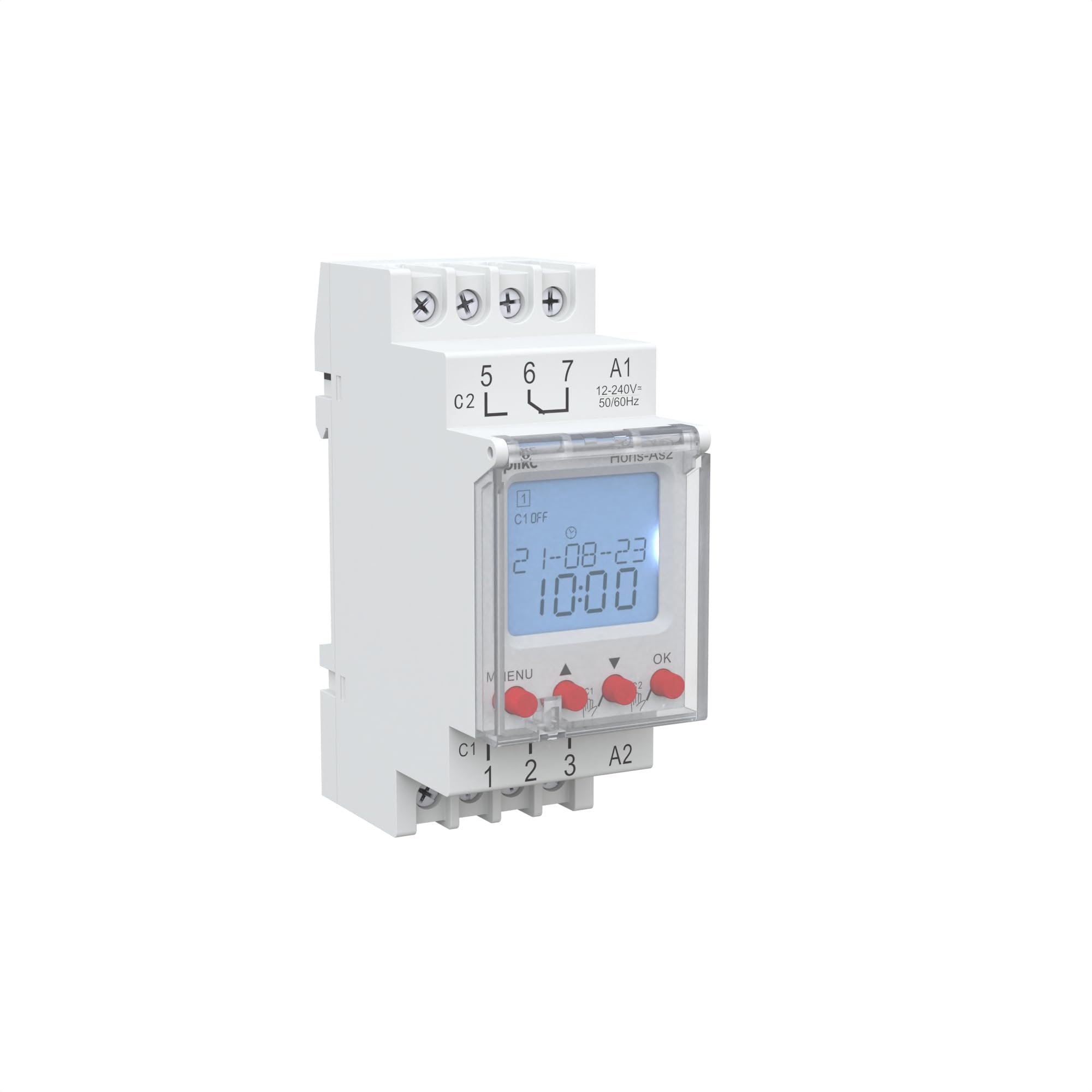 plikc PLK062676 Horis AS2 Twilight/Timer-Time switch Digital (Astronomic 2 channels), Grey