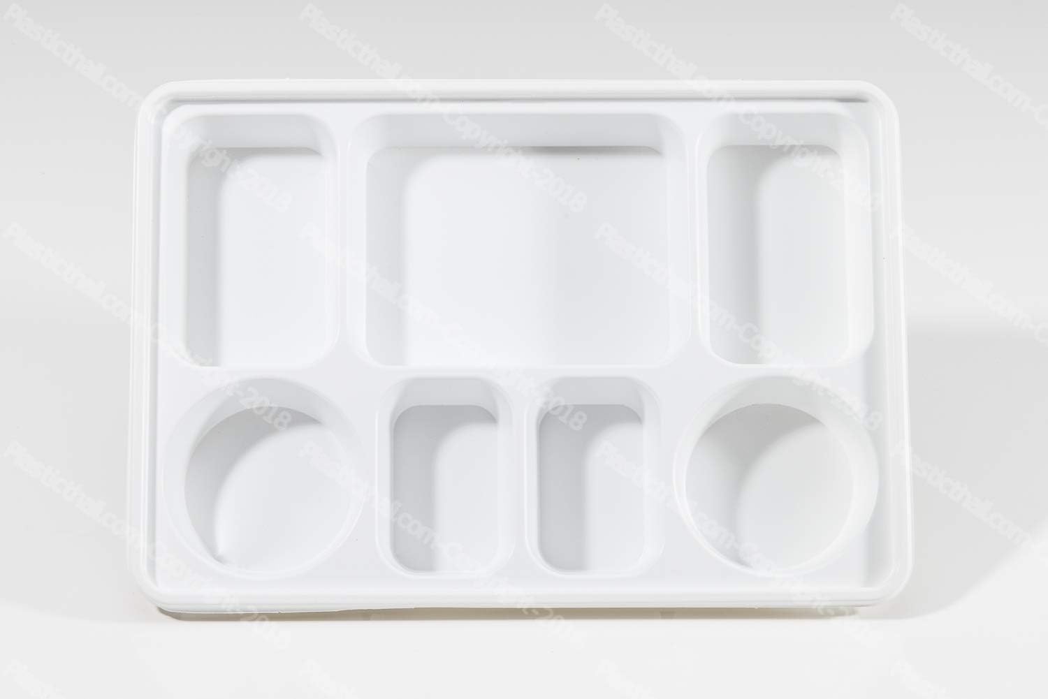 PlasticThali Seven Compartment Disposable Plastic Plate or Thali (150)
