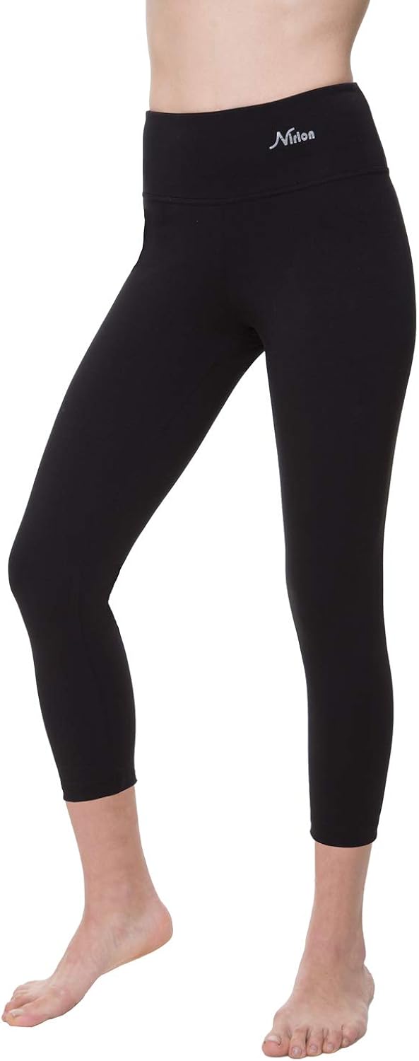 NIRLON Capri Leggings for Women 7/8 Length High Waist Workout Capri's Yoga Pants Regular & Plus Size Cotton Spandex at  Women’s Clothing store