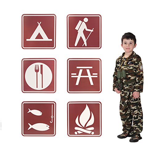 Jumbo Camping Sign Cutouts for Parties and School Events