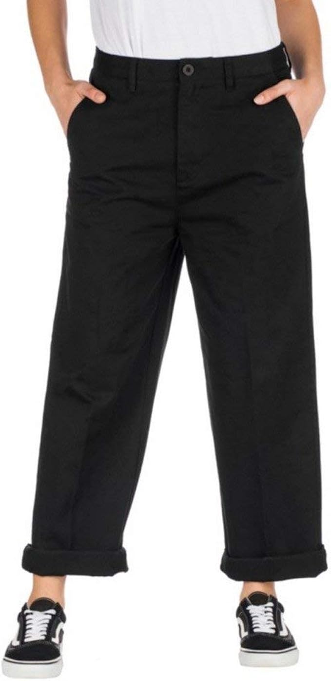 womens chino pants black