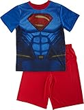 DC Comics Big Boys' Blue Superman with Cape Short Pajamas