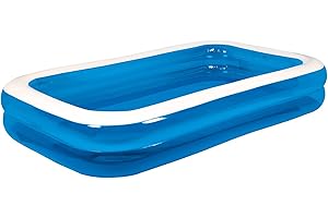 DIMAR GARDEN Inflatable Swimming Pool Outdoor Lawn Ground Rectangular Swimming Pool for Kids or Adults (Max 120x72x20±3 Inch)