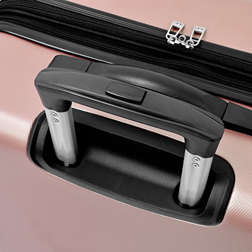 LONDON FOG Hardside Spinner Luggage, Rose Gold, CarryOn 20Inch