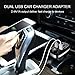 (New Version) Bluetooth FM Transmitter, GRDE Wireless Car Radio Adapter FM Radio Receiver Car Kit with Dual USB Car Charger, TF Card Slot and Large LED Display