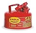 Eagle UI-10-S Red Galvanized Steel Type I Gas Safety Can, 1 gallon Capacity, 8" Height, 9" Diameter primary