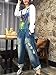 YESNO Women Casual Loose Cropped Denim Jumpsuits Rompers 90s Jeans Overalls Distressed Ripped Fringed with Pockets PF2
