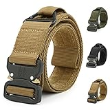 ATLES Tactical Belt, Military Style Quick Release Nylon Web Riggers Belt with Heavy Duty Metal Buckle and V-ring