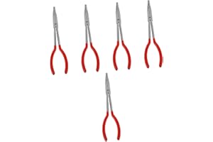 Angoily 5pcs Casting Tong Melting Furnace Clamp Plier Professional Crucible Tongs for Smelting