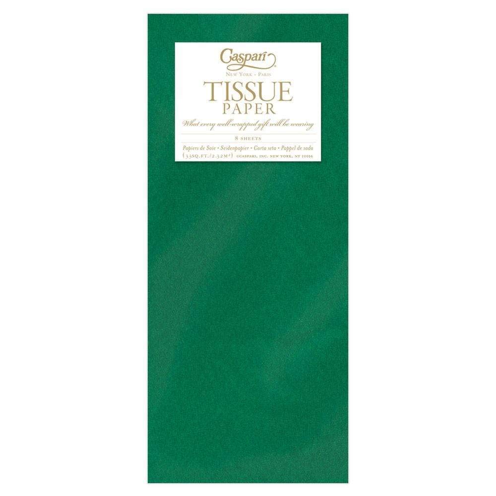 Caspari Solid Tissue Paper in Green - 8 Sheets