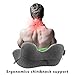 OlymFits Travel Pillow Memory Foam, Back Neck Support Pillow Sleeping, Nap, Airplane, Kids, Car Office. (Gray)