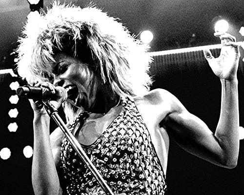 Photographs - Tina Turner 1980's in concert pose singing 8x10 Photo