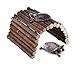 Hamiledyi Hamster Bridge Rat Ladder Wooden Bridge Toy for Small Animals Cage Wood Ladder Natural Hideout for Guinea Pig Chinchilla Ferret Reptile (Pack of 2) (2 Ladder)