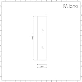 Milano Portland 300mm Chrome Hinged Shower Enclosure Return Screen 6mm Glass view 2