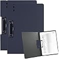 MYUOOT Clipboard Folder - A4 Punchless Clamp Binder with Metal Clips, 360 Degree Foldable Binder Clipboards with Pen Holder, Folder Binders Clip for Letter or A4 Size, 2 Pack