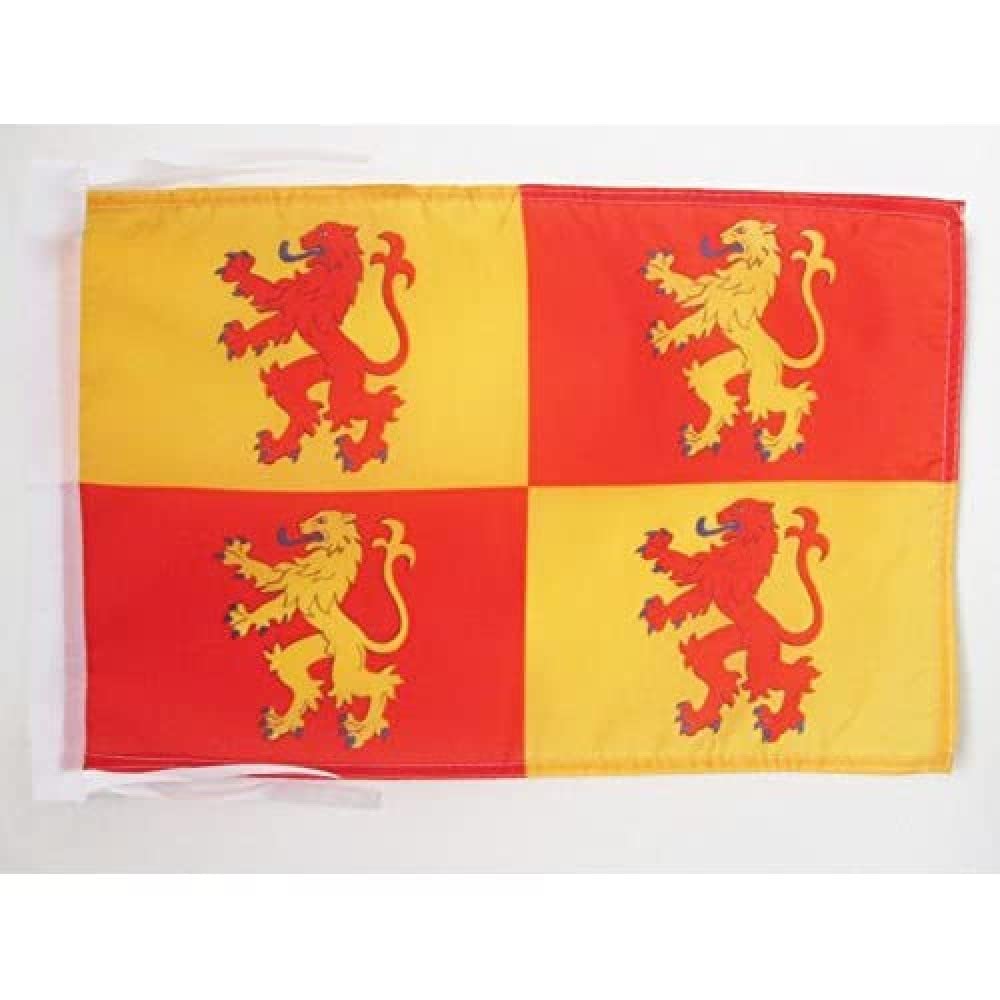 AZ FLAG - Owain Glyndwr Flag - 18'' x 12'' - 100% Polyester Prince of Wales Small Banner with Two Cords - Fade Resistant - Vivid Colors - 18x12 in - 45x30 Cm