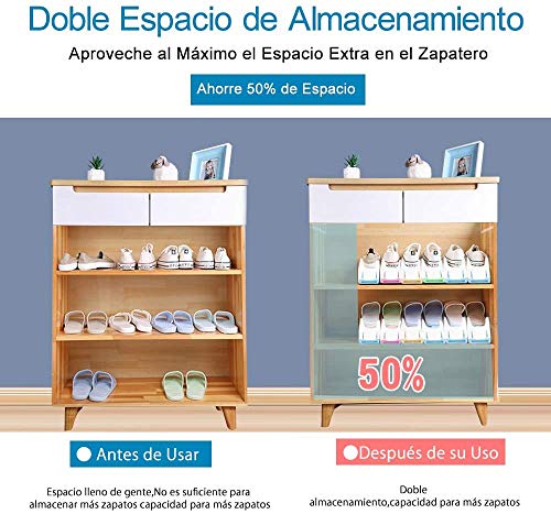 bedee Organizador Zapatos Infantil, Zapateros Niños,Soporte Ajustable de Zapatos Organizar Zapatos,Armarios Zapateros Set de 10 pcs