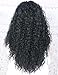 Layered Long Curly Half Synthetic Wig for Women Black Hair Replacement Wigs 22 Inch