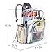 DEARFUN Clear Backpack Eco friendly Student Book Bag Transparent School Daypack for Teenager Girls Boys, Medium Size Stadium Approved