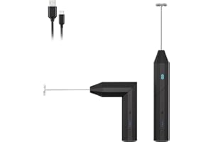 COKUNST Electric Foldable Milk Frother Handheld, USB Rechargeable Drink Mixer for Coffee Latte, 3 Modes Speed Portable Whisk Mixer Mini Foam Maker for Cappuccino, Frappe, Matcha, Hot Chocolate