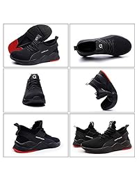 AMY Work Steel Toe Shoes Safety Shoes for Men and Women Safety Work Sneakers Outdoor Lightweight Breathable Non Slip Puncture Proof Fashion Sports Sneakers