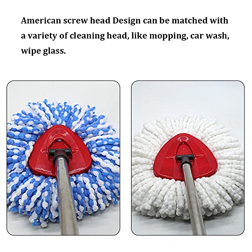 ANBOO 4Section Spin Mop Handle for EasyWring Spin Mop Replacement Head