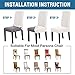 H.VERSAILTEX Stretch Dining Chair Covers Set of 4 Chair Covers for Dining Room Parsons Chair Slipcover Chair Protectors Covers Dining, Feature Textured Checked Jacquard Fabric, Off White