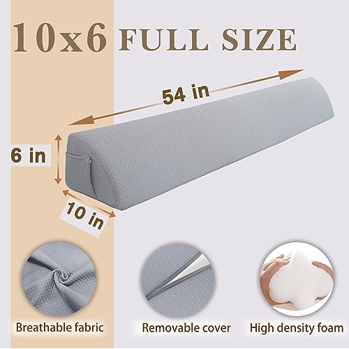 Jakoola Mattress Gap Filler Full Bed Wedge Pillow for Headboard Gap(08