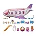 Littlest Pet Shop B1242 Pet Jet Playset Toy, Includes 4 Pets, Adult Assembly Required (No Tools Needed), Ages 4 and Up, Pink (Amazon Exclusive)