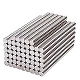 Deryun Magnet 250 PCS 2x1mm Refrigerators for Fridge Door Whiteboard Magnetic Map Magnetic Screen Door Bulletin Boards Round Cylinder DIY Personalized Multi-Use