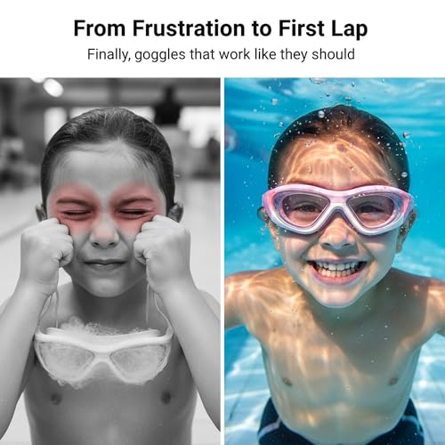 Seaflar General Purpose Anti-Fog Swimming Goggles | UV Protection, Waterproof, Silicone Gasket | Swimming Goggles for Kids Ages 6-14