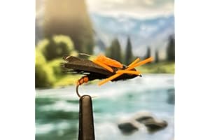 GOLDEN TIPPET Mega Moodah Cicada - Sizes #8, #10, #12 - Pack of 3 - Terrestrial Dry Fly Attractor - Unsinkable Foam - Dropper Rig - Flyfish for Trout Bass Bluegill Crappie and Other Gamefish