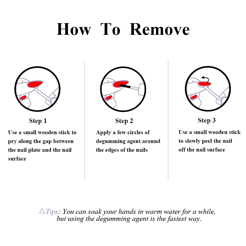 MERVF Almond Press on Nails Medium Fake Nails Aura Rose Red Stiletto Glue on Nails Gradient Press ons with Goth Design Acrylic Nails 24pcs Glossy - Image 6