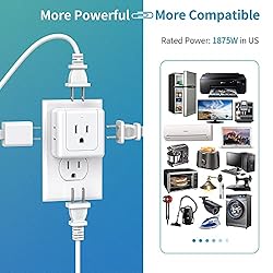 SUPERDANNY【2 Pack】 Multi Plug Outlet