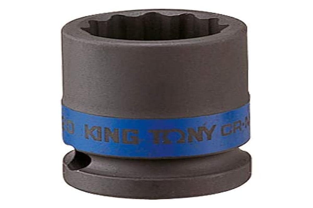 KING TONY 453024M Socket De Impacto 1/2" Bi-Hexagonal 24mm for DIYers & Professionals, Made for Repair and Installation tasks, 24mm