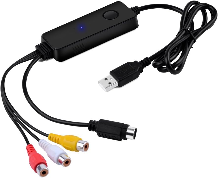 IIEasy SVideo / Composite to USB Video and Audio Capture Card VHS to