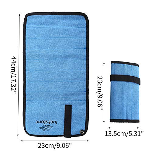 Freahap Organizer Bag Ice Screw Bag Tent Stake Organizer Tool Bag for Rock/Ice Climbing Equipment Gear Bag Blue