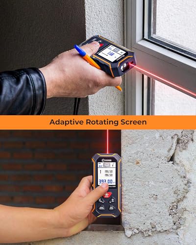 CIGMAN Laser Measure, 120m/393ft Laser Measurement Tool with LCD Display, ±2mm High Accuracy, Type-C Rechargeable Battery