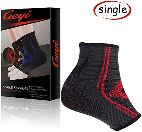 Ankle Brace Compression Ankle Sleeve Plantar Fasciitis Socks with Arch support for Arthritis Relief and Reduce Ankle swelling Ankle Support Sports Running and Basketball for Men and Women XXL, Single